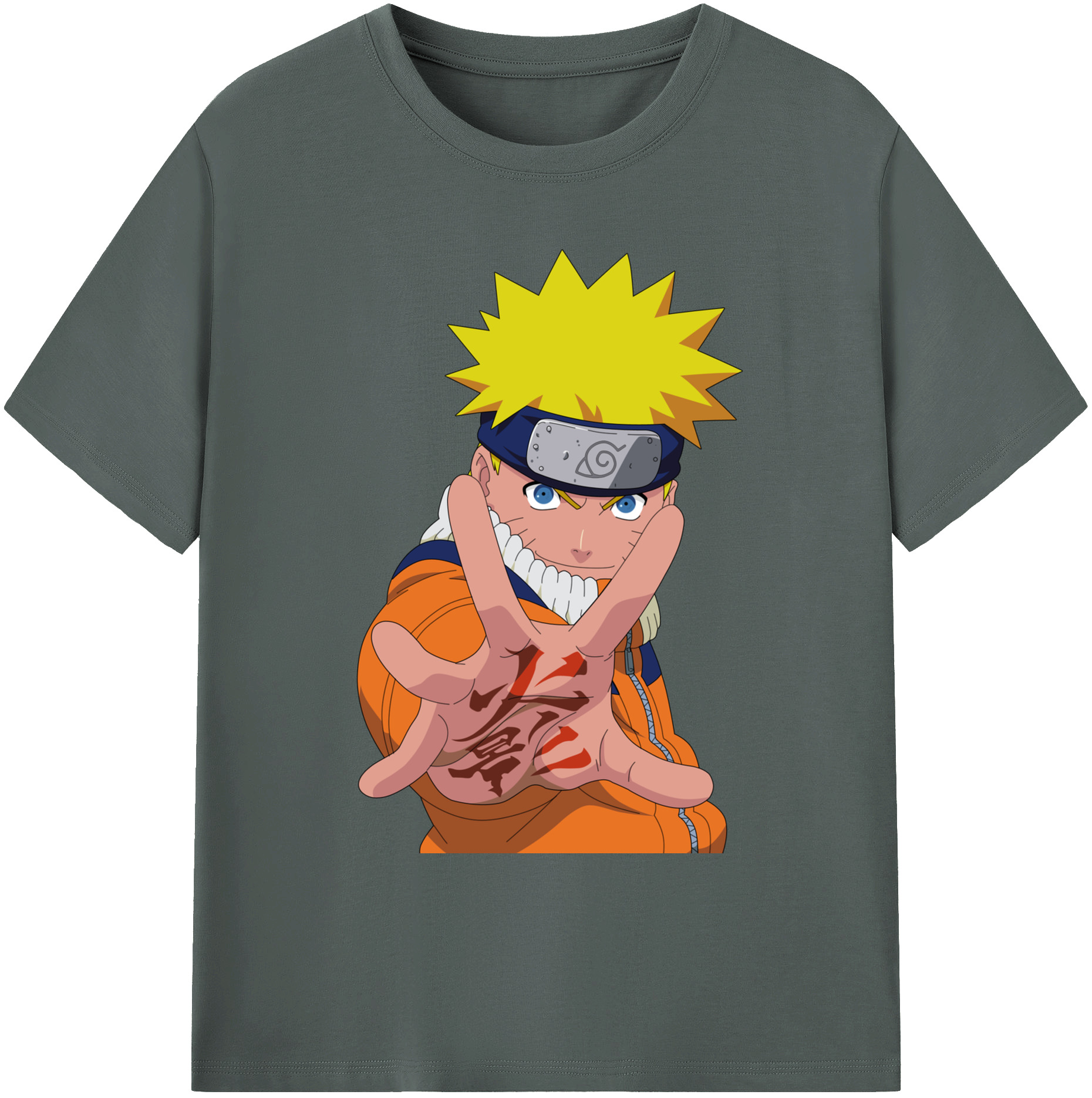 （画像用） NARUTO -ナルト- うずまき ナルト Uzumaki Naruto 綿100％ メンズ半袖Tシャツ｜肌触りやわらか＆通気性
